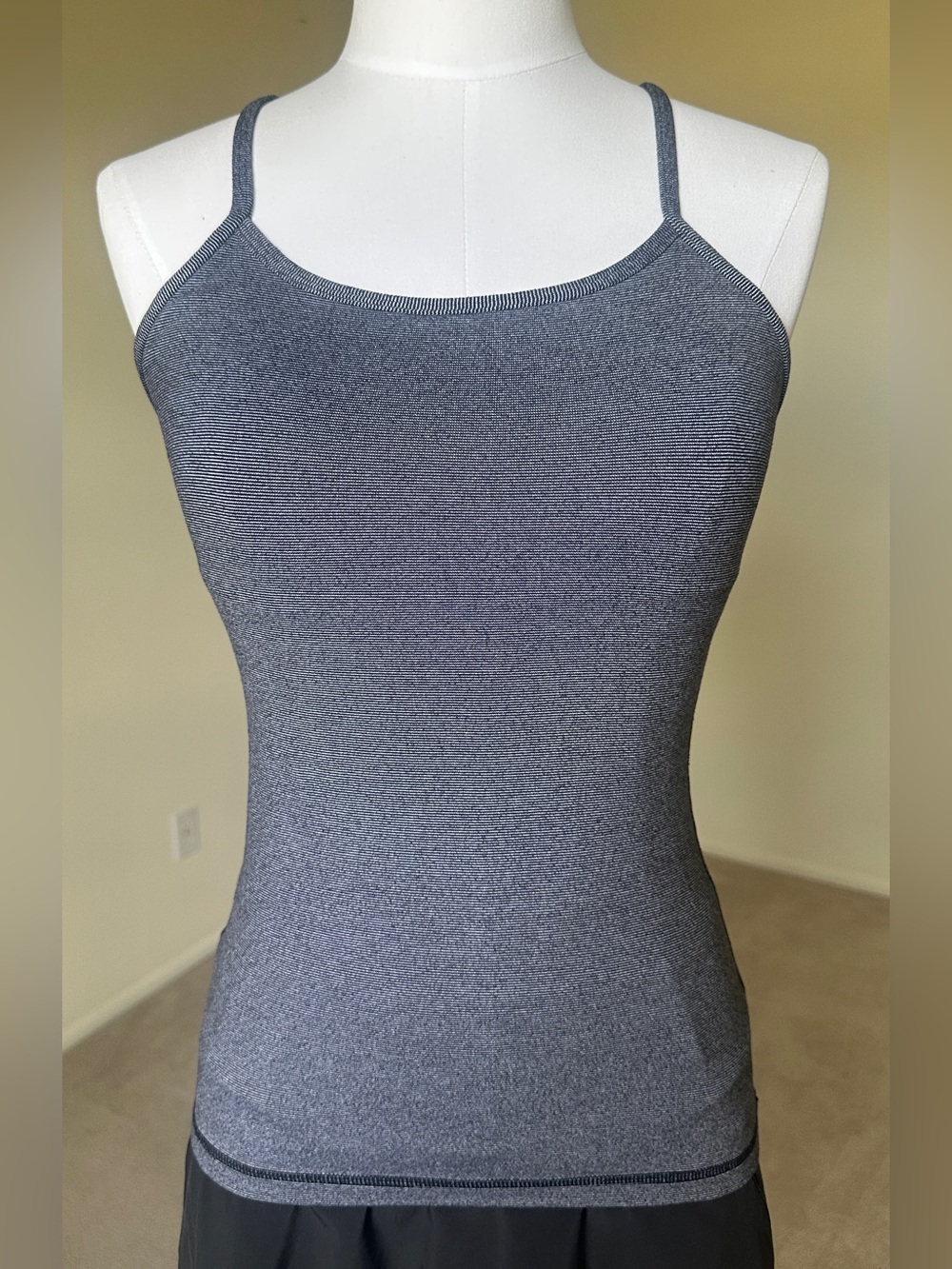 lululemon athletica Charcoal Grey Seamless Spaghetti Strap Tank